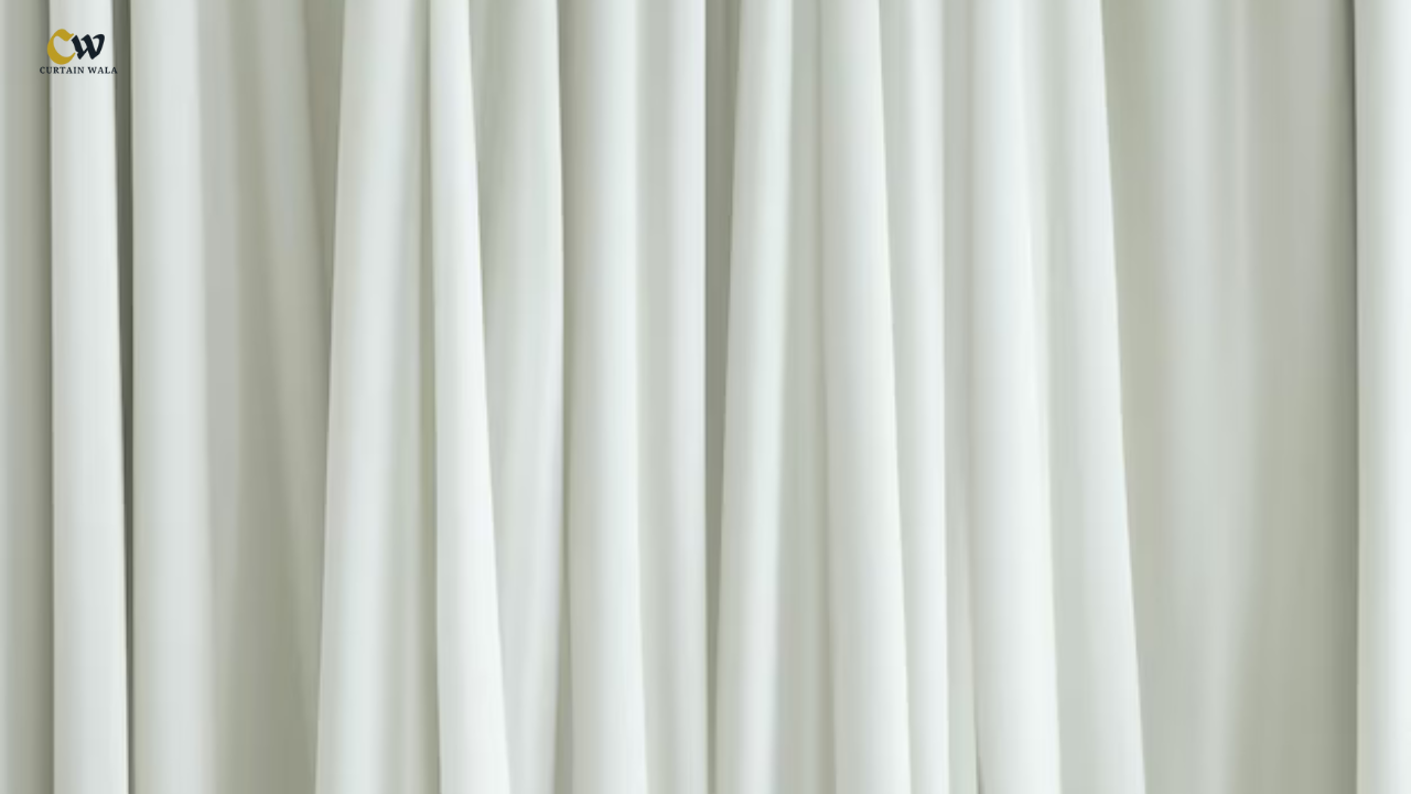 white curtains