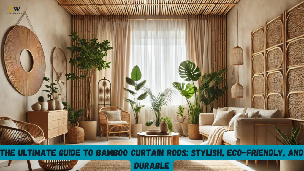Bamboo curtain rods